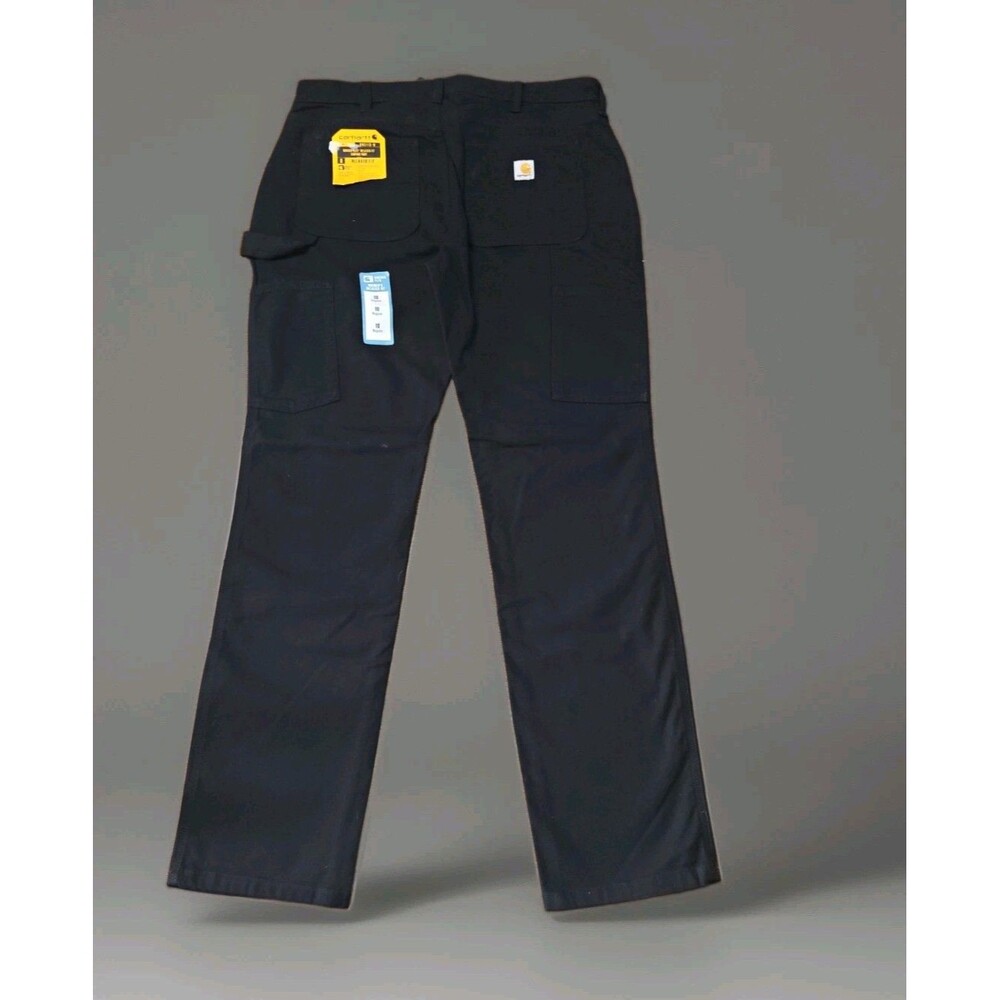 Carhartt Womens 10 Reg Canvas Work Pants Black NWT Rugged Flex Utility Pockets